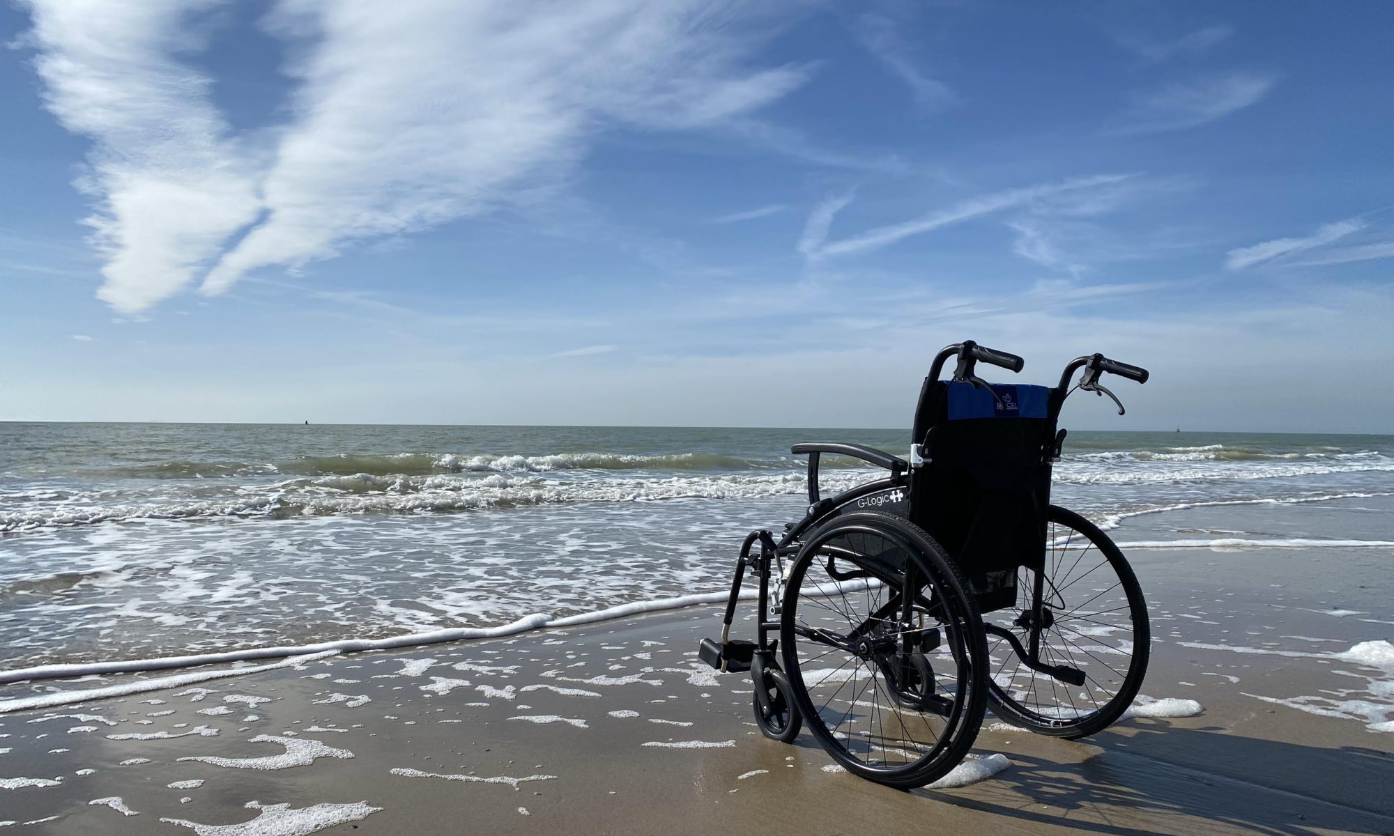 lightweight wheelchair on the beach